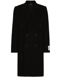 Dolce & Gabbana - Double-Breasted Wool Coat - Lyst