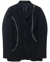 Comme des Garçons - Twill Garment-Treated Zip-Detail Blazer - Lyst