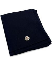 Moncler - Sciarpa A Coste Con Logo - Lyst