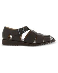 Paraboot - Pacific Hammered-Leather Sandals - Lyst