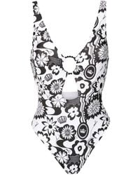 Amir Slama - Bañador con estampado floral y aberturas - Lyst
