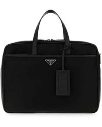 Prada - Portadocumenti Con Finiture - Lyst
