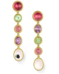 LEIGH MAXWELL - Tourmaline And Moonstone Drop Earrings - Lyst