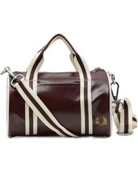 Fred Perry - Mini Classic Logo-Print Barrel Tote Bag - Lyst