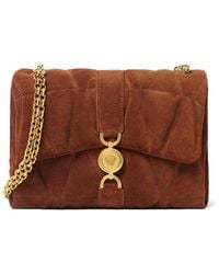 Versace - Kleio Quilted Suede Shoulder Bag - Lyst