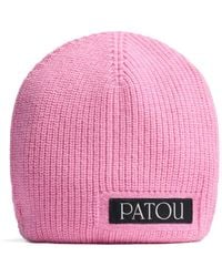 Patou - Berretto A Coste Con Logo - Lyst