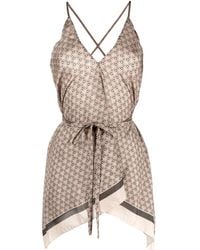Brunello Cucinelli - Patterned Silk Camisole Top - Lyst
