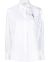 Off-White c/o Virgil Abloh - Camisa con logo bordado - Lyst