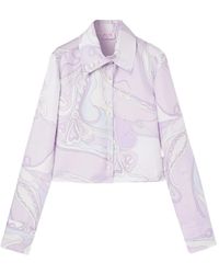 PUCCI - Orchidee-Print Silk Shirt - Lyst