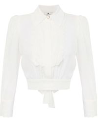 Elisabetta Franchi - Elegant Shirt With Rear Tie - Lyst