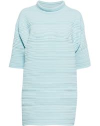 Pleats Please Issey Miyake - Crepe Knit Pleated Top - Lyst