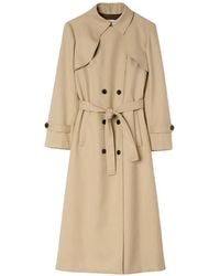Sandro - Belted Double-Breasted Trench - Lyst