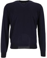 FILIPPO DE LAURENTIIS - Pull En Laine À Col V - Lyst