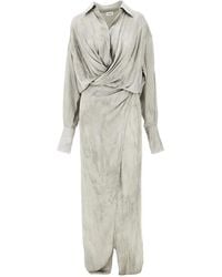 ANDAMANE - Twisted Shirt Dress - Lyst