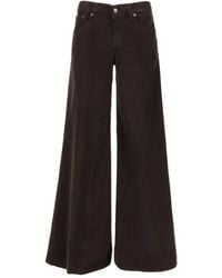 Dondup - Marlen Ribfluwelen Jeans Met Wijde Pijpen - Lyst