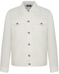 Franzese Collection - Flap-Pocket Linen Shirt Jacket - Lyst