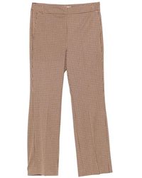 iBlues - Check-Pattern Tailored Trousers - Lyst