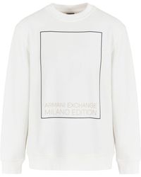 Armani Exchange - Logo-print Cotton Sweatshirt - Lyst