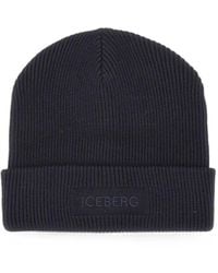 Iceberg - Ribbed-Knit Embroidered Beanie Hat - Lyst