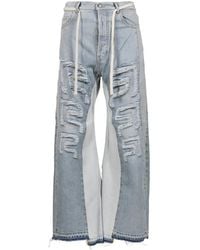 RRR123 - Jean À Design Patchwork Et Effet Usé - Lyst
