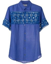 Amir Slama - Crochet-Panel Short-Sleeved Shirt - Lyst