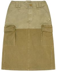 DIESEL - Cargo Midi-Rok Van Katoen En Nylon - Lyst