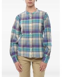 Woolrich - Plaid Mandarin-Collar Shirt - Lyst