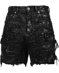 Rick Owens - Ripped-Detailing Shorts - Lyst