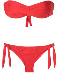 Amir Slama - Twist-Detail Strapless Bikini - Lyst