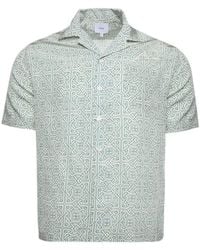Rhude - Cravat Geometric-print Silk Shirt - Lyst