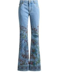 Etro - Printed Flare Jeans - Lyst