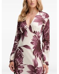 Twinset - Floral-Pattern V-Neck Maxi Dress - Lyst