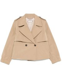 Peserico - Cropped Trench Jacket - Lyst