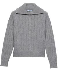 Prada - Re-Cashmere Polo Sweater - Lyst