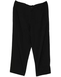 Yohji Yamamoto - Wool Gabardine Side-Tuck Trousers - Lyst