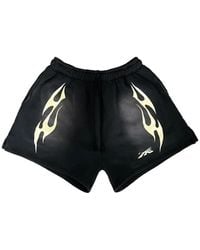 HELLSTAR - Flame-Print Track Shorts - Lyst