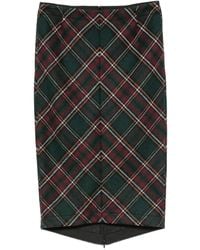 N°21 - Jupe À Motif Tartan - Lyst
