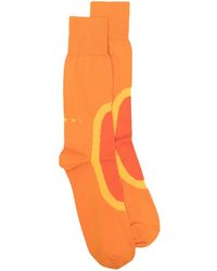 Marni Socken mit grafischem Print - Orange