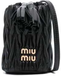 Miu Miu - Matelassé Mini-tas Met Logoprint - Lyst