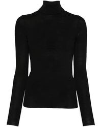 SOLOTRE - Geraffter Rollkragenpullover - Lyst