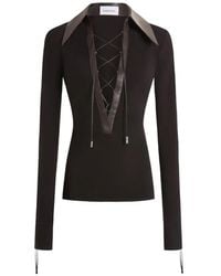 16Arlington - Pia Lace-Up Collar Top - Lyst