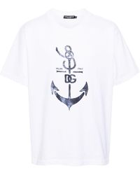 Dolce & Gabbana - Katoenen T-shirt Met Print - Lyst