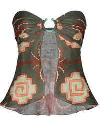 Johanna Ortiz - Arkana Ring-Detail Strapless Top - Lyst