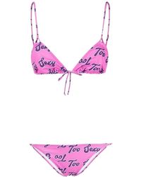 Natasha Zinko - Bikini mit "Too Sexy"-Print - Lyst