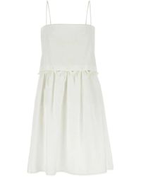 Miu Miu - Mini-Jurk Van Popeline - Lyst