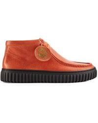 Clarks - X Martine Rose Torhill Hi Lizard-Effect Leather Boots - Lyst