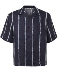 Commas - Shibori-Stripe Linen Shirt - Lyst