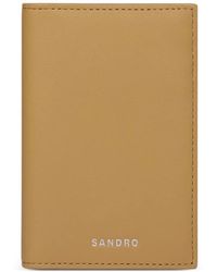 Sandro - Grained Leather Card Holder - Lyst