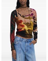 Desigual - X Christian Lacroix Printed Long-Sleeved T-Shirt - Lyst