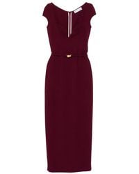 ROWEN ROSE - Belted Cap-Sleeve Maxi Dress - Lyst